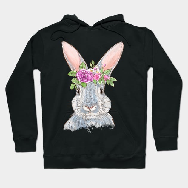 Denizko Art Gray Rabbit Hoodie by denizko